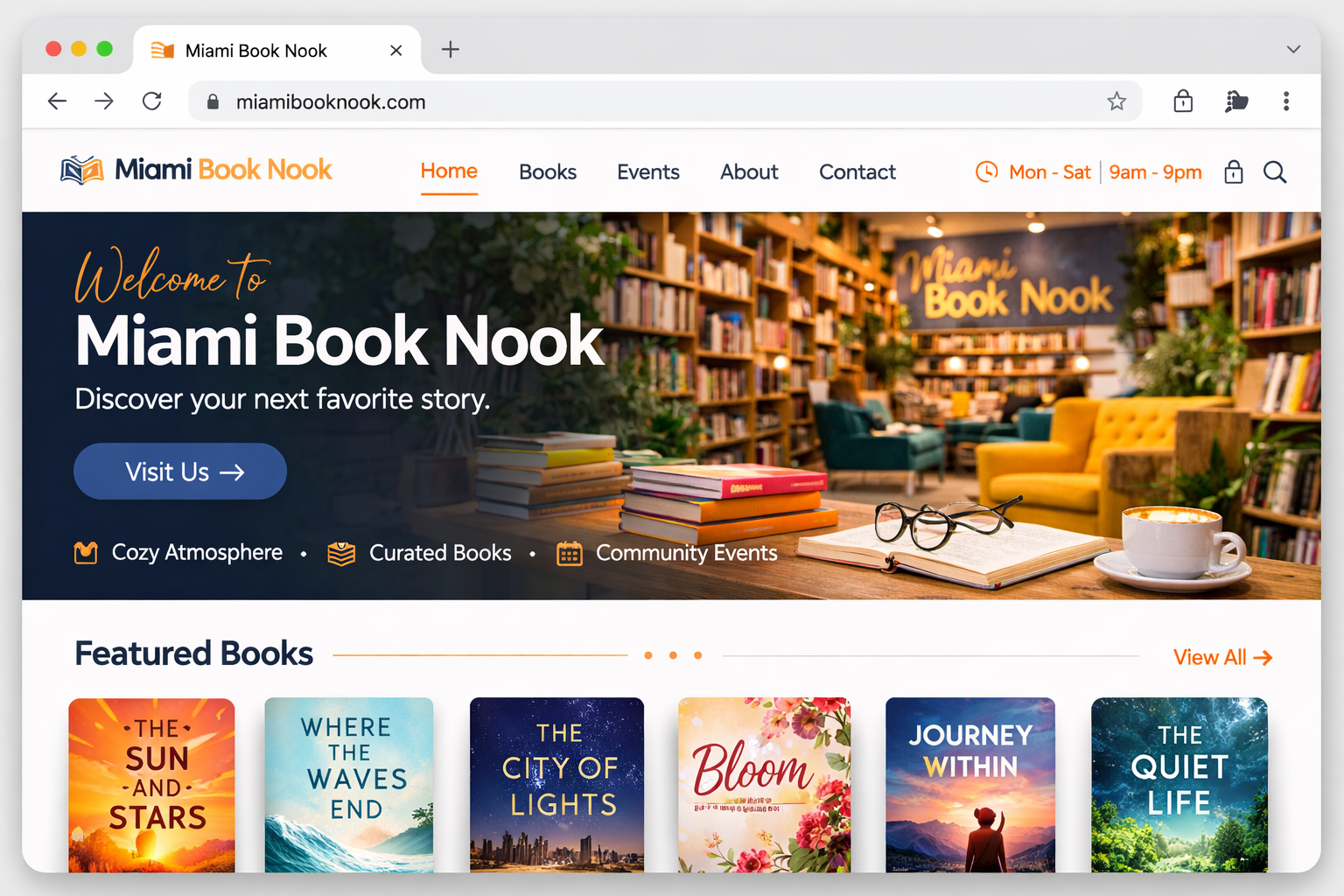 A typical business website as seen by customers